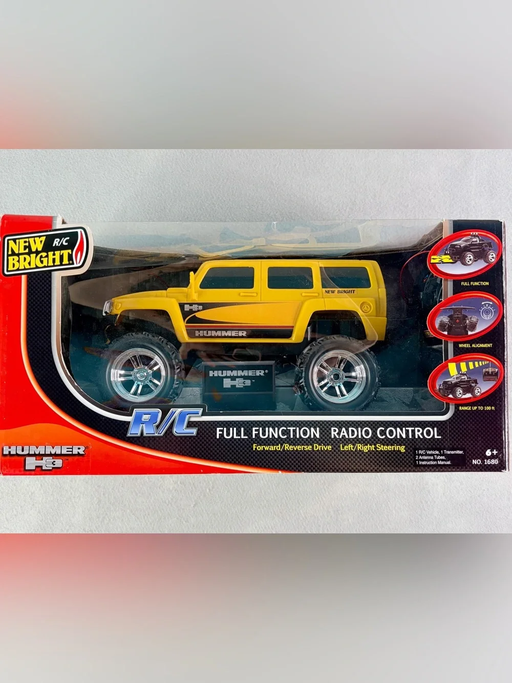 Bright RC Yellow Hummer H3 2009 NOS R-C Vehicle R10 NEW SEALED Radio Control